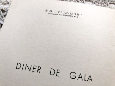 Large French liner menu with an incredible choice of dishes - Liner "Flandre" - Menu of December 31, 1961