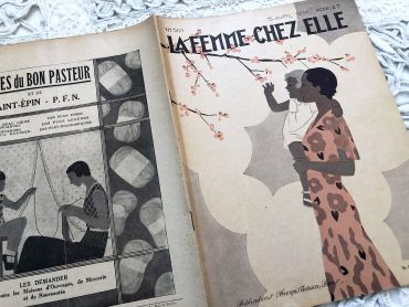 French fashion magazine "La femme chez elle" with illustrations, articles and advertising of April 1931
