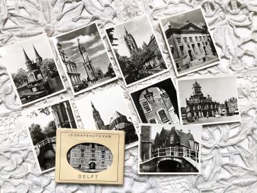 Set of 10 photos of the city of Delft (Netherlands) in the 1950s