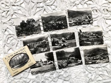 Set of 10 photos of the village of Lamastre (France) in the 1950s