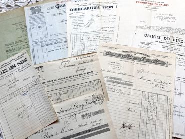 1920s - 1940s - 10 French commercial documents