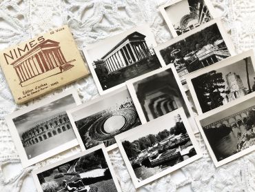 Set of 10 photos of the city of Nîmes from the 1950s