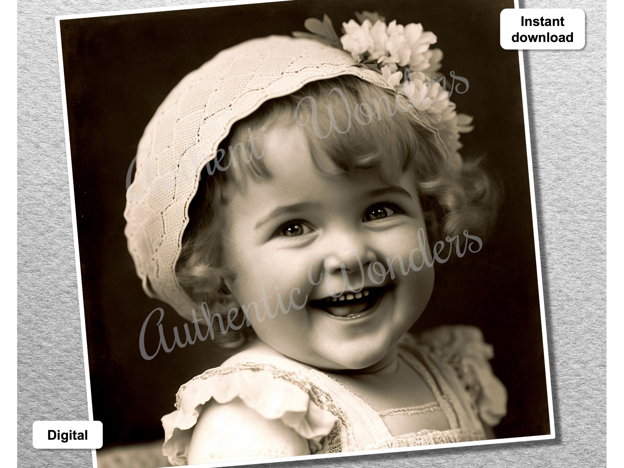 Photo of a baby in 1900s