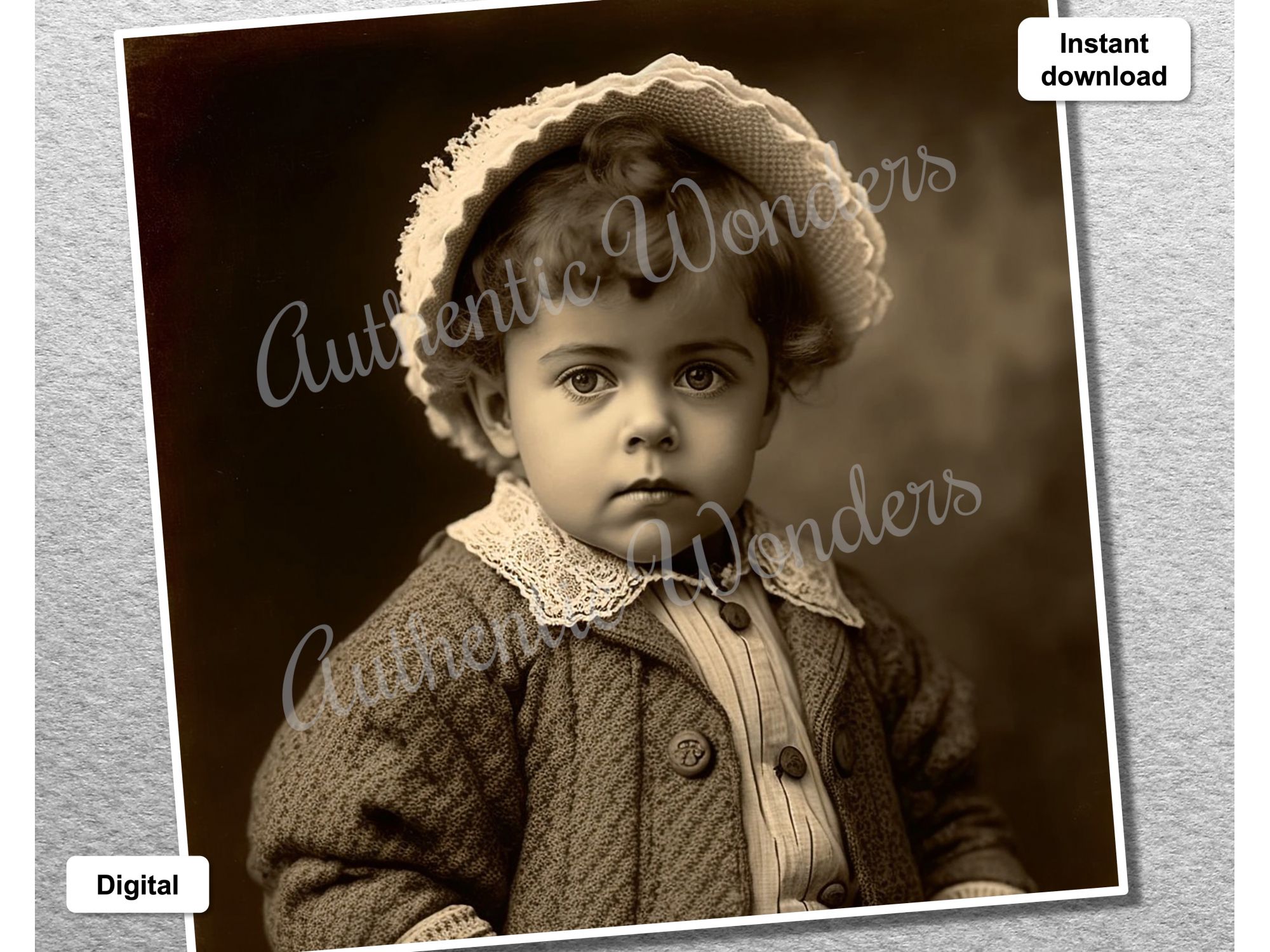 Photo of a baby in 1900s