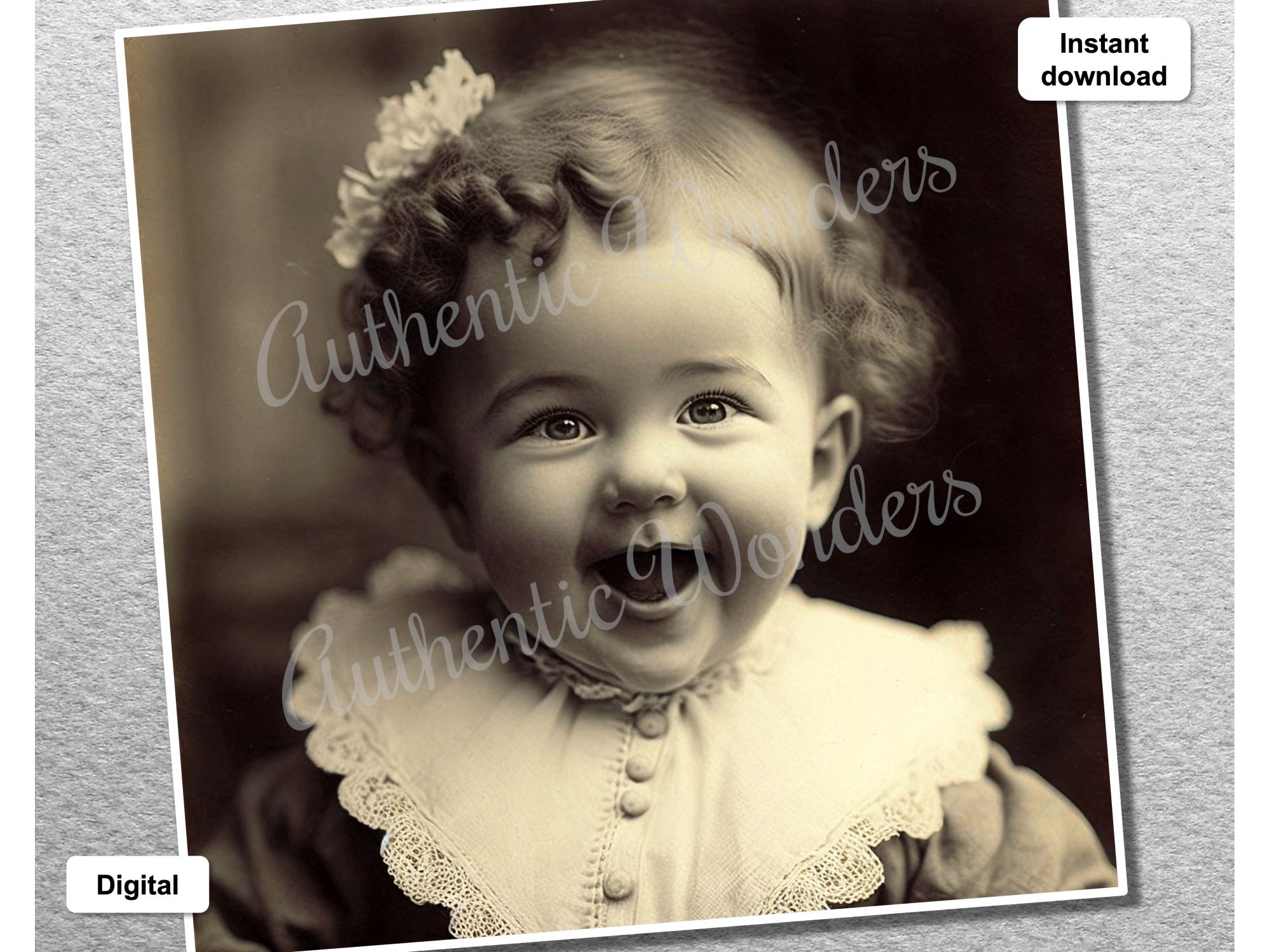 Photo of a baby in 1900s