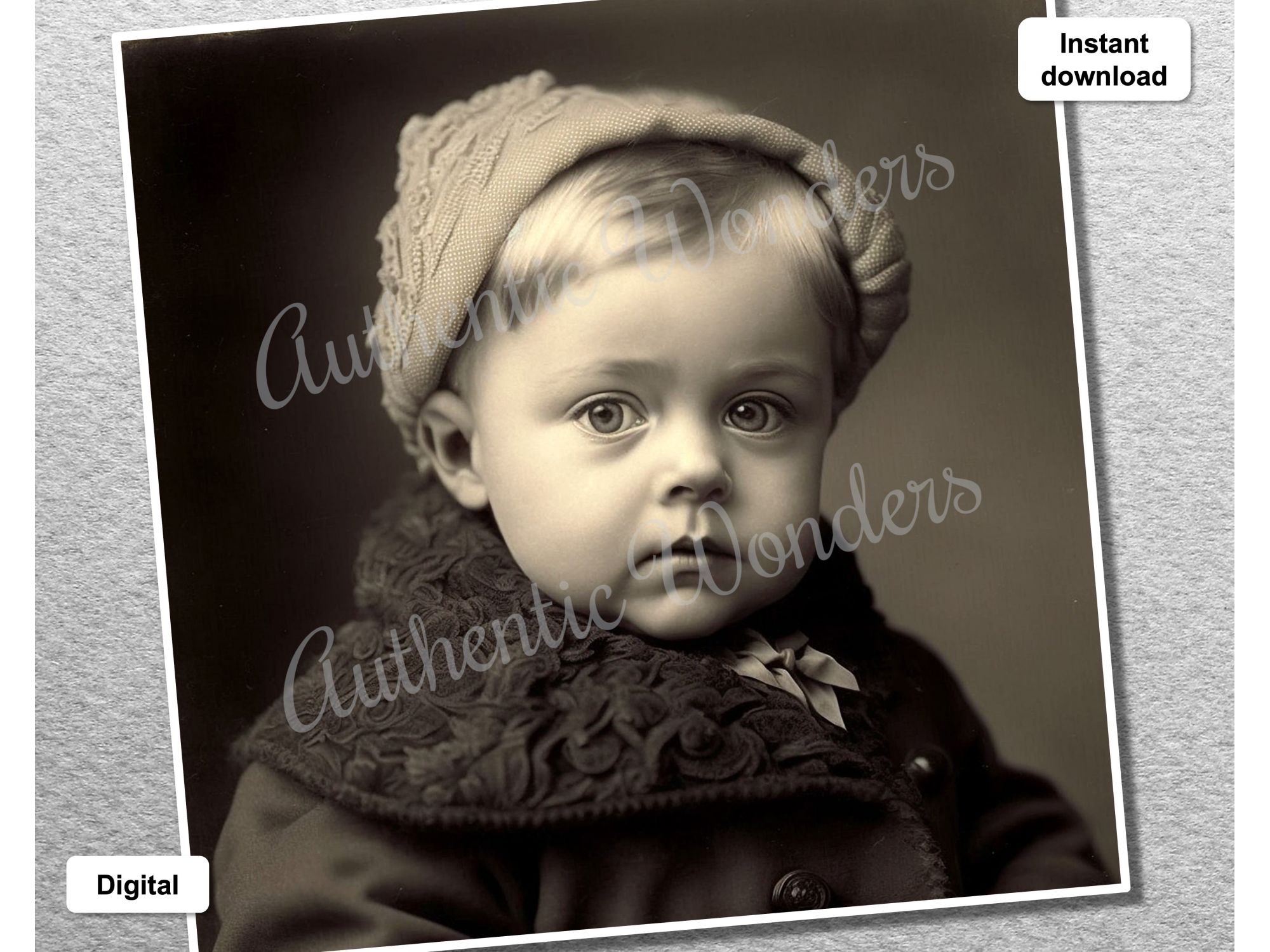 Photo of a baby in 1900s