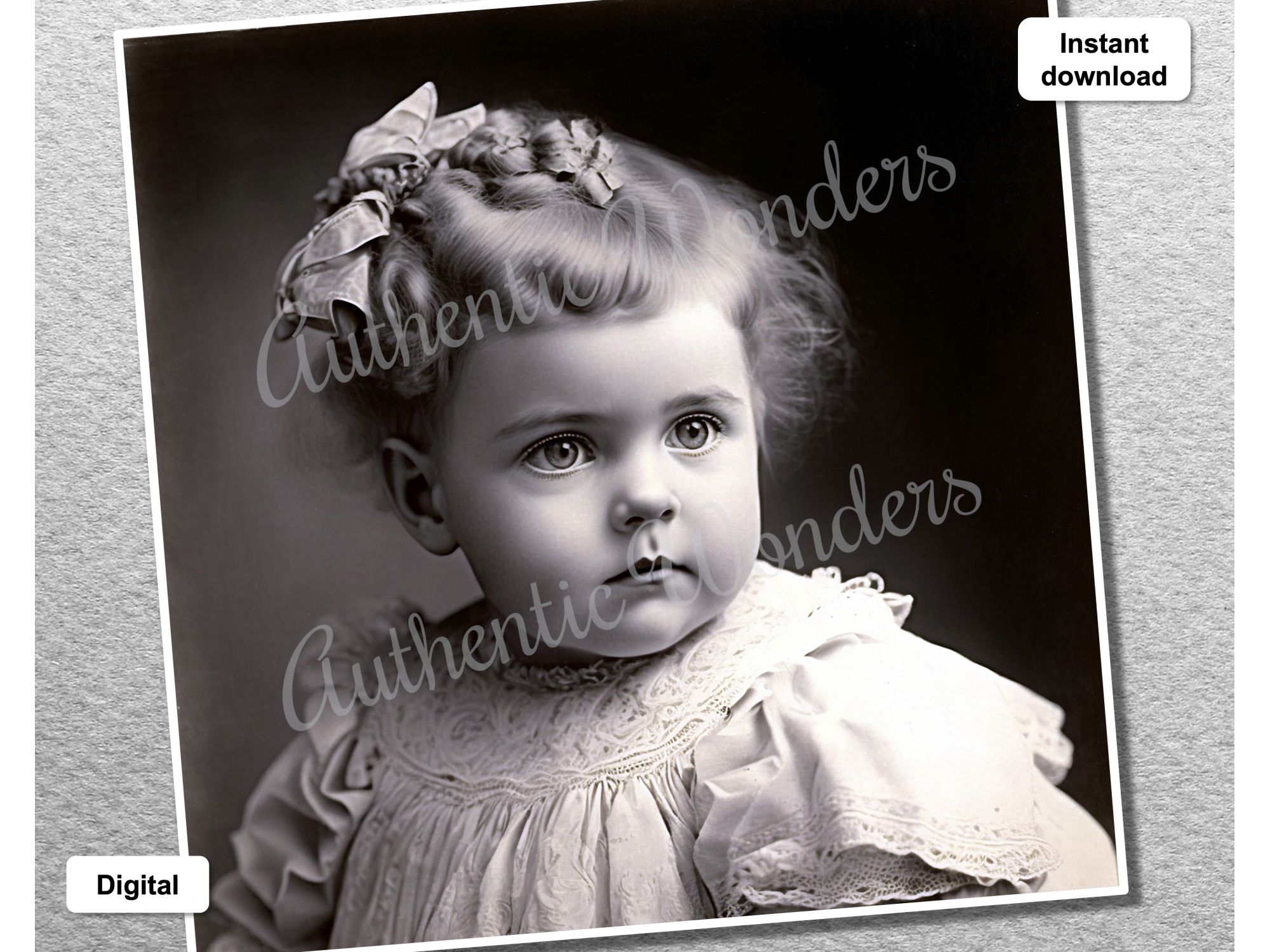 Photo of a baby in 1900s