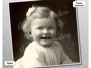 Photo of a baby in 1900s