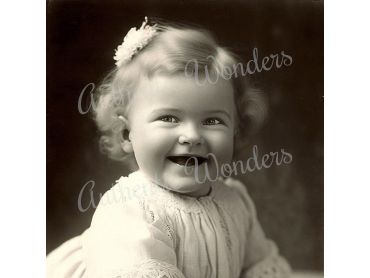 Photo of a baby in 1900s