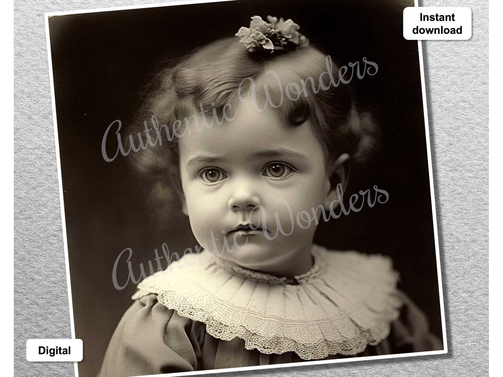 Photo of a baby in 1900s