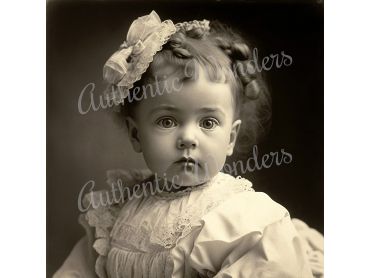 Photo of a baby in 1900s