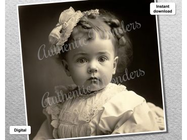 Photo of a baby in 1900s