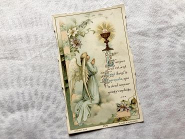 French religious card - First communion card from 1910s