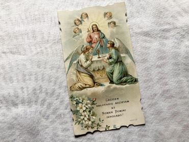 French religious card - First communion card from 1910s