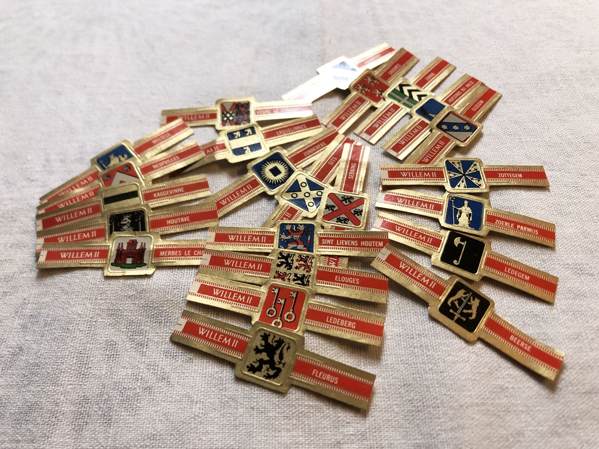 Set of 22 cigar bands - Willem - Dutch brand of cigars from 1960s