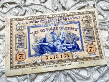 Huge French lottery ticket "Les gueules cassées" from 1940