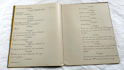 Late 19th - 28 Pages Handwritten French Theatrical Play Script Manuscript - Vintage Drama Performance Copy - Document from Parisan Publisher