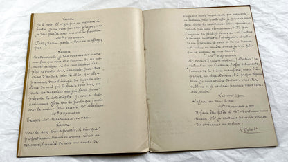 Late 19th - 28 Pages Handwritten French Theatrical Play Script Manuscript - Vintage Drama Performance Copy - Document from Parisan Publisher