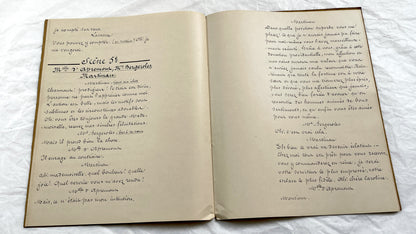 Late 19th - 28 Pages Handwritten French Theatrical Play Script Manuscript - Vintage Drama Performance Copy - Document from Parisan Publisher