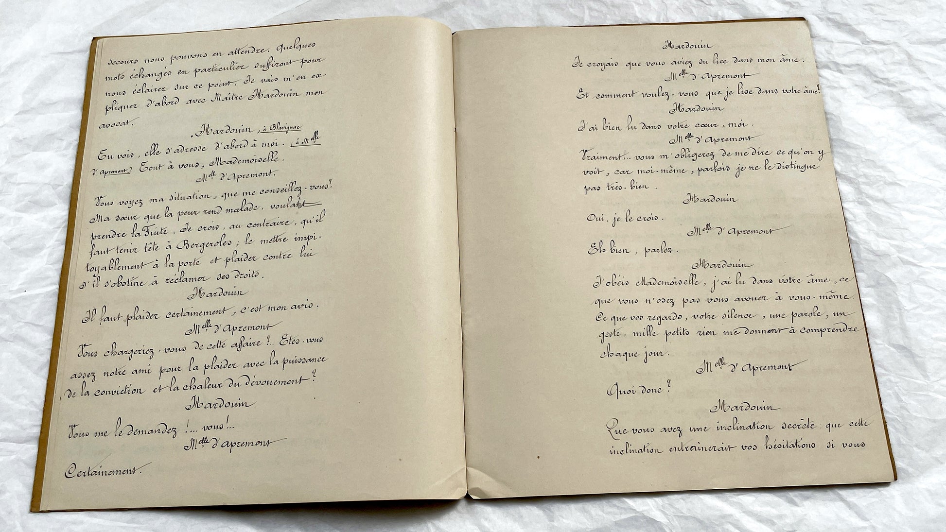 Late 19th - 33 Pages French Theatrical Play Manuscript - Vintage Handwritten Drama Script - French Historical Document