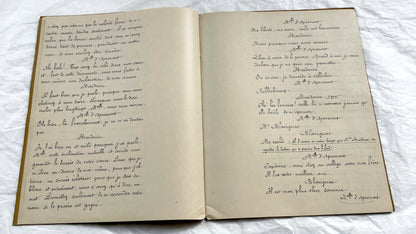 Late 19th - 33 Pages French Theatrical Play Manuscript - Vintage Handwritten Drama Script - French Historical Document