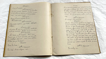 Late 19th - 33 Pages French Theatrical Play Manuscript - Vintage Handwritten Drama Script - French Historical Document