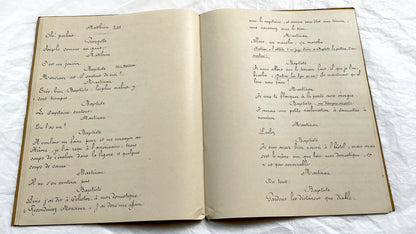 Late 19th - 33 Pages French Theatrical Play Manuscript - Vintage Handwritten Drama Script - French Historical Document