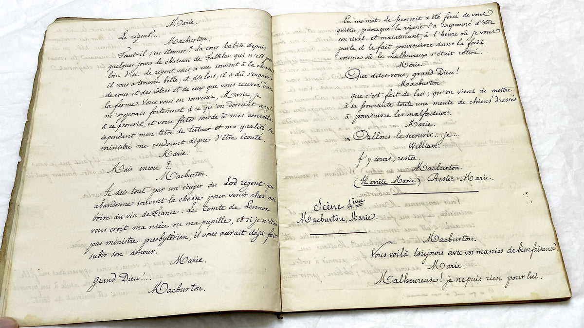 Late 19th - 82 Pages Handwritten French Play Manuscript - Historical Theater Script - Antique Literary Work - Original French Document.