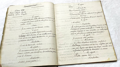 Late 19th - 82 Pages Handwritten French Play Manuscript - Historical Theater Script - Antique Literary Work - Original French Document.