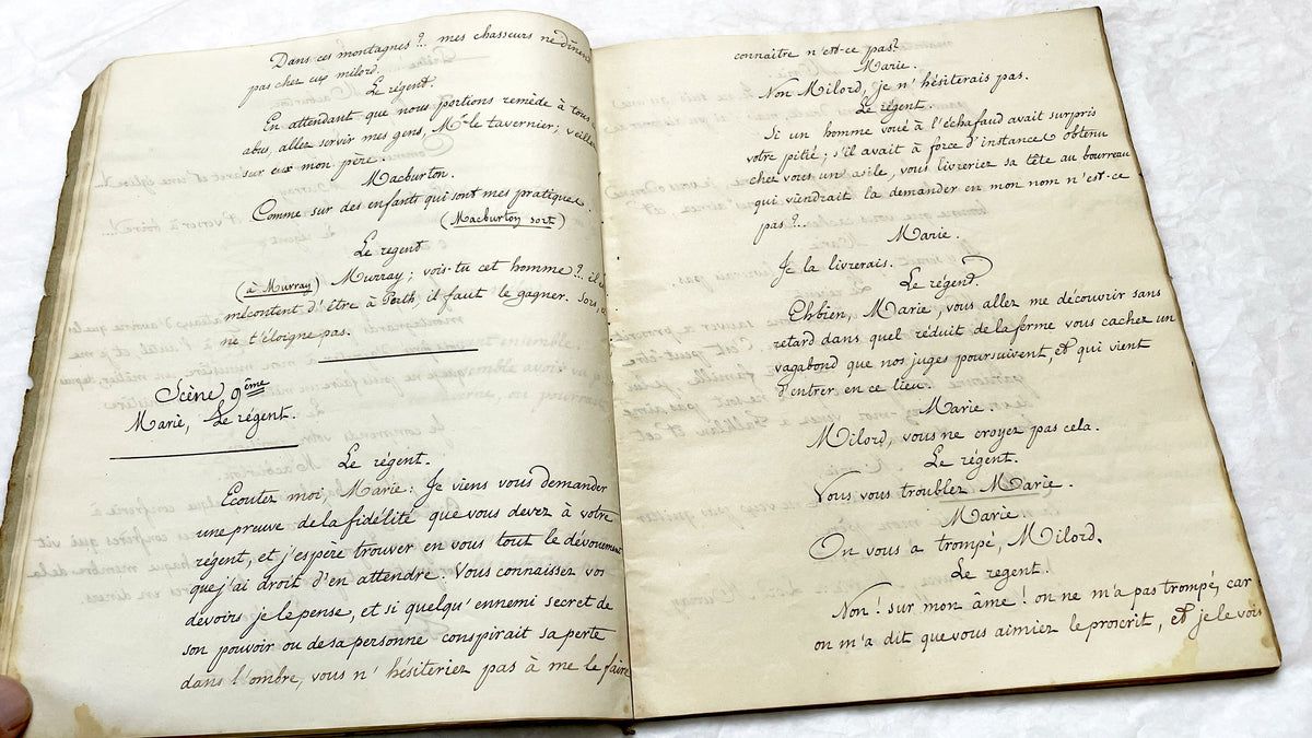 Late 19th - 82 Pages Handwritten French Play Manuscript - Historical Theater Script - Antique Literary Work - Original French Document.