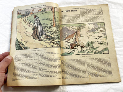 1920s - Vintage French Catholic Almanach du Pelerin 1927 - Religious Daily Life Illustrated Book - Historical Art Document