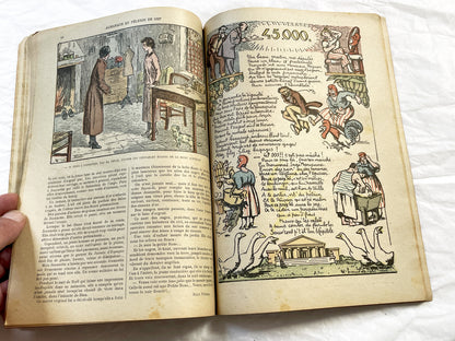 1920s - Vintage French Catholic Almanach du Pelerin 1927 - Religious Daily Life Illustrated Book - Historical Art Document
