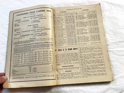 1920s - French Catholic Almanac 1926 - Annual Pilgrim Guidebook - Vintage Religious Text - Paris Art Deco Exposition