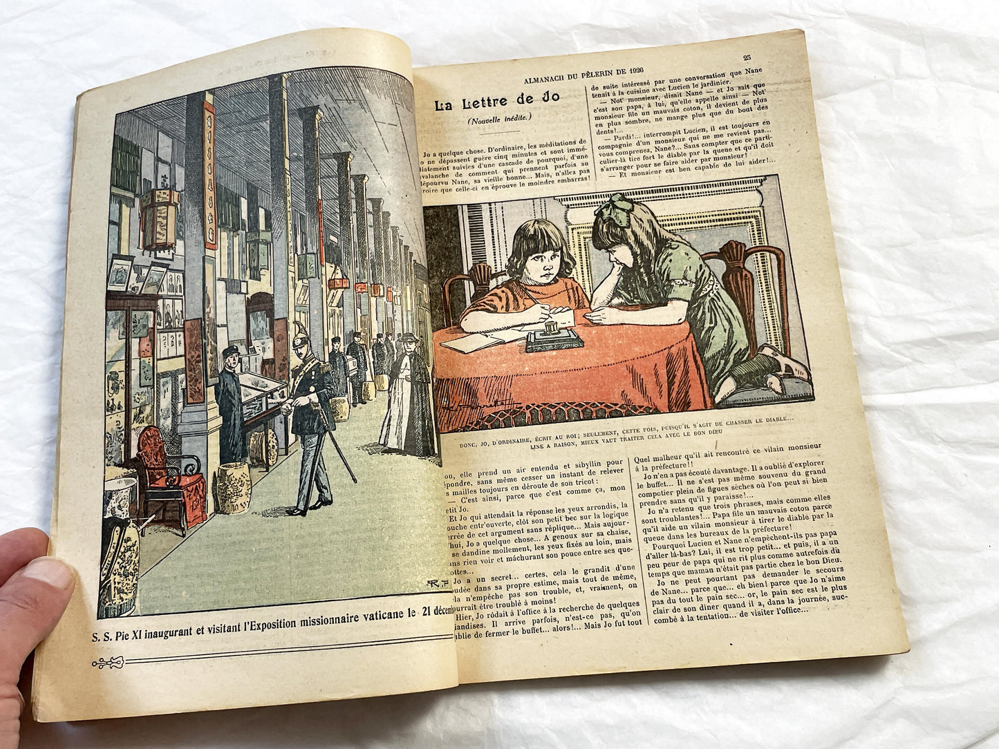 1920s - French Catholic Almanac 1926 - Annual Pilgrim Guidebook - Vintage Religious Text - Paris Art Deco Exposition