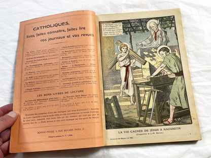 1920s - Rare 1925 French Catholic Almanac - Illustrated Religious Vintage Book - La Bonne Presse Publishing Ephemera - Historical Document