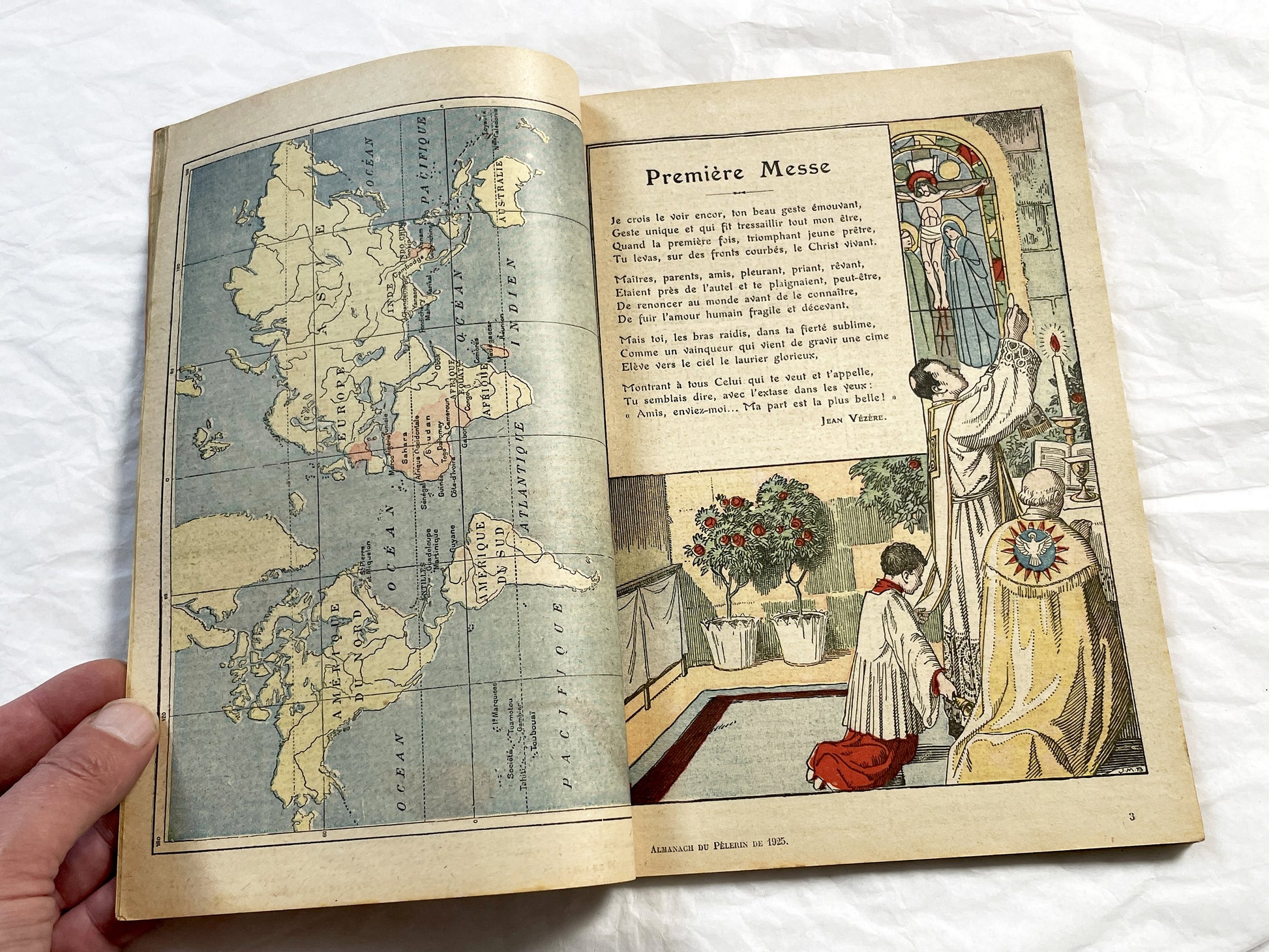 1920s - Rare 1925 French Catholic Almanac - Illustrated Religious Vintage Book - La Bonne Presse Publishing Ephemera - Historical Document