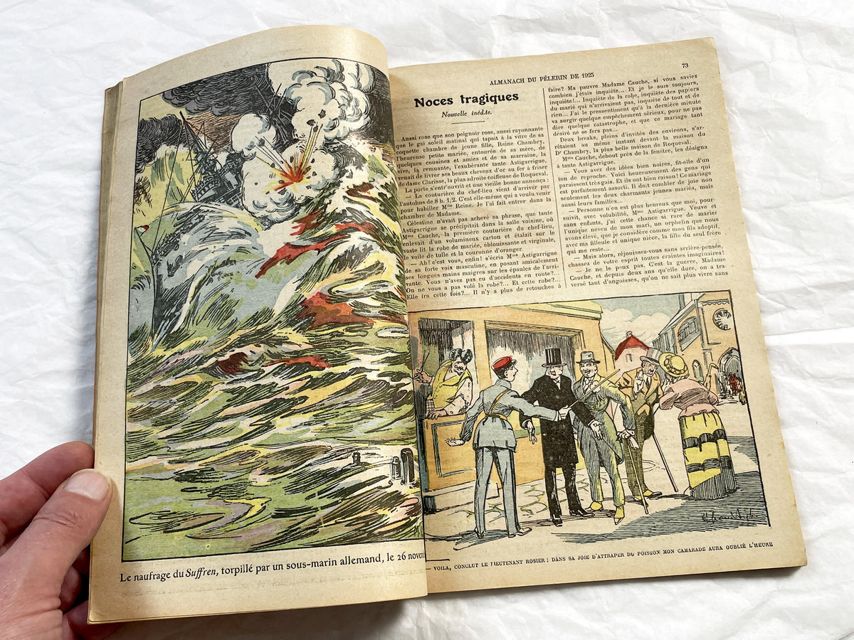 1920s - Rare 1925 French Catholic Almanac - Illustrated Religious Vintage Book - La Bonne Presse Publishing Ephemera - Historical Document