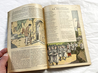 1920s - Rare 1925 French Catholic Almanac - Illustrated Religious Vintage Book - La Bonne Presse Publishing Ephemera - Historical Document