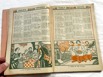 1920s - French Almanac - Religious Illustrated Annual - Nativity - Epiphany - WWI Map - Vintage French Book - Catholic Publication - 1923