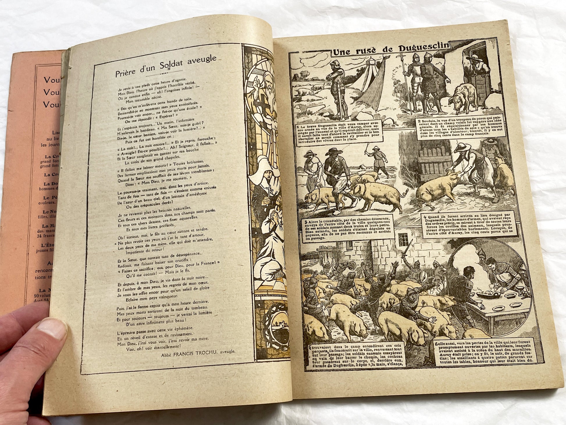 1920s - French Almanac - Religious Illustrated Annual - Nativity - Epiphany - WWI Map - Vintage French Book - Catholic Publication - 1923