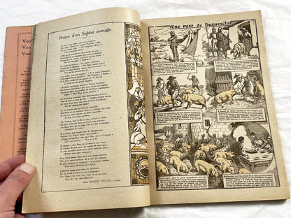 1920s - French Almanac - Religious Illustrated Annual - Nativity - Epiphany - WWI Map - Vintage French Book - Catholic Publication - 1923