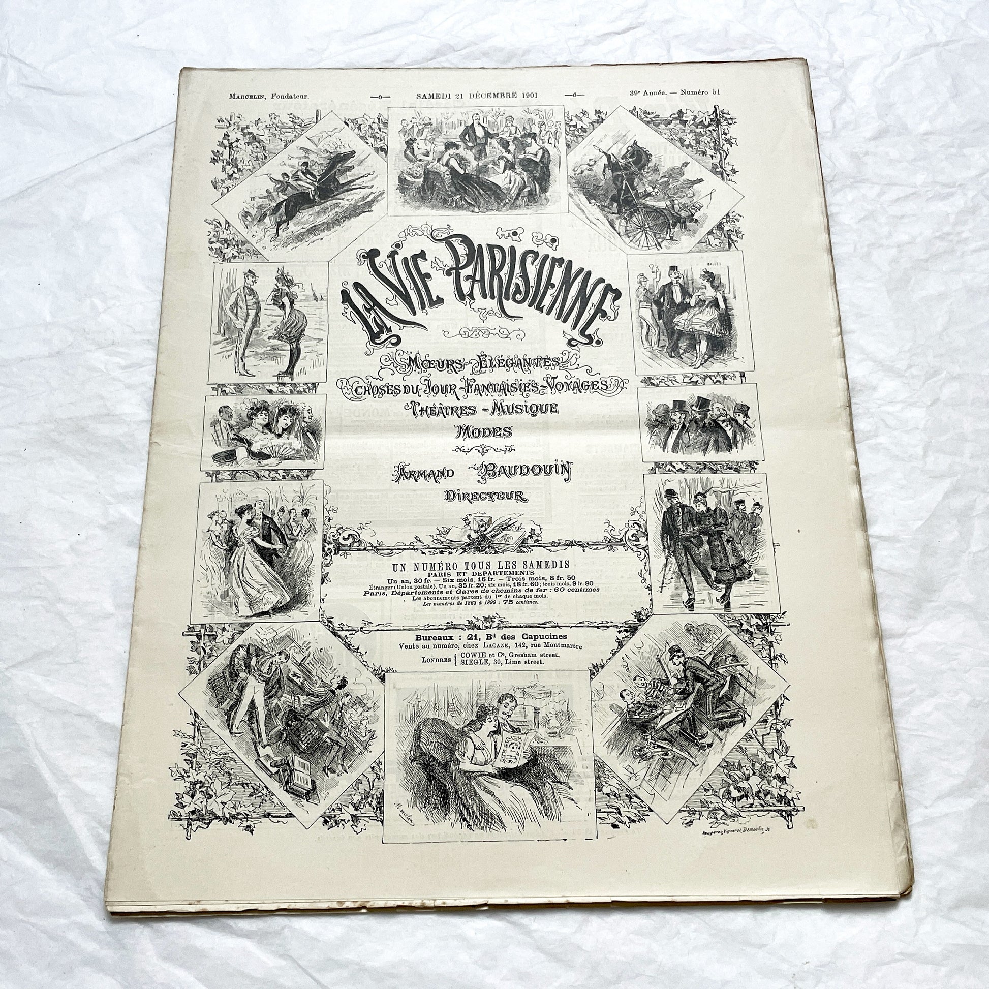 1900s - La Vie Parisienne French Illustrated Magazine - Belle Époque Satirical Journal - Paris Fashion & Art Review