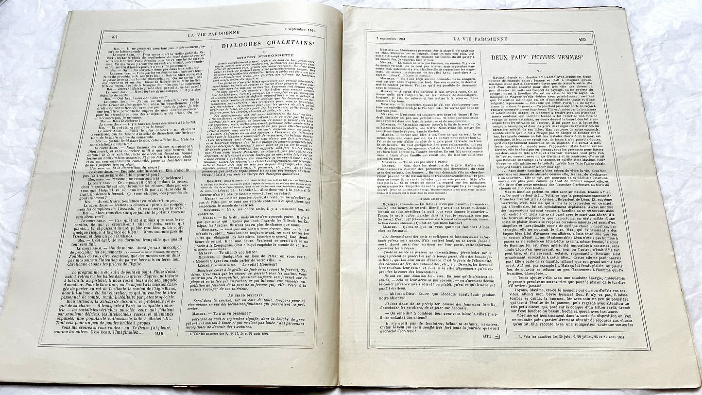 1900s - La Vie Parisienne French Illustrated Magazine - Belle Époque Satirical Journal - Paris Fashion & Art Review