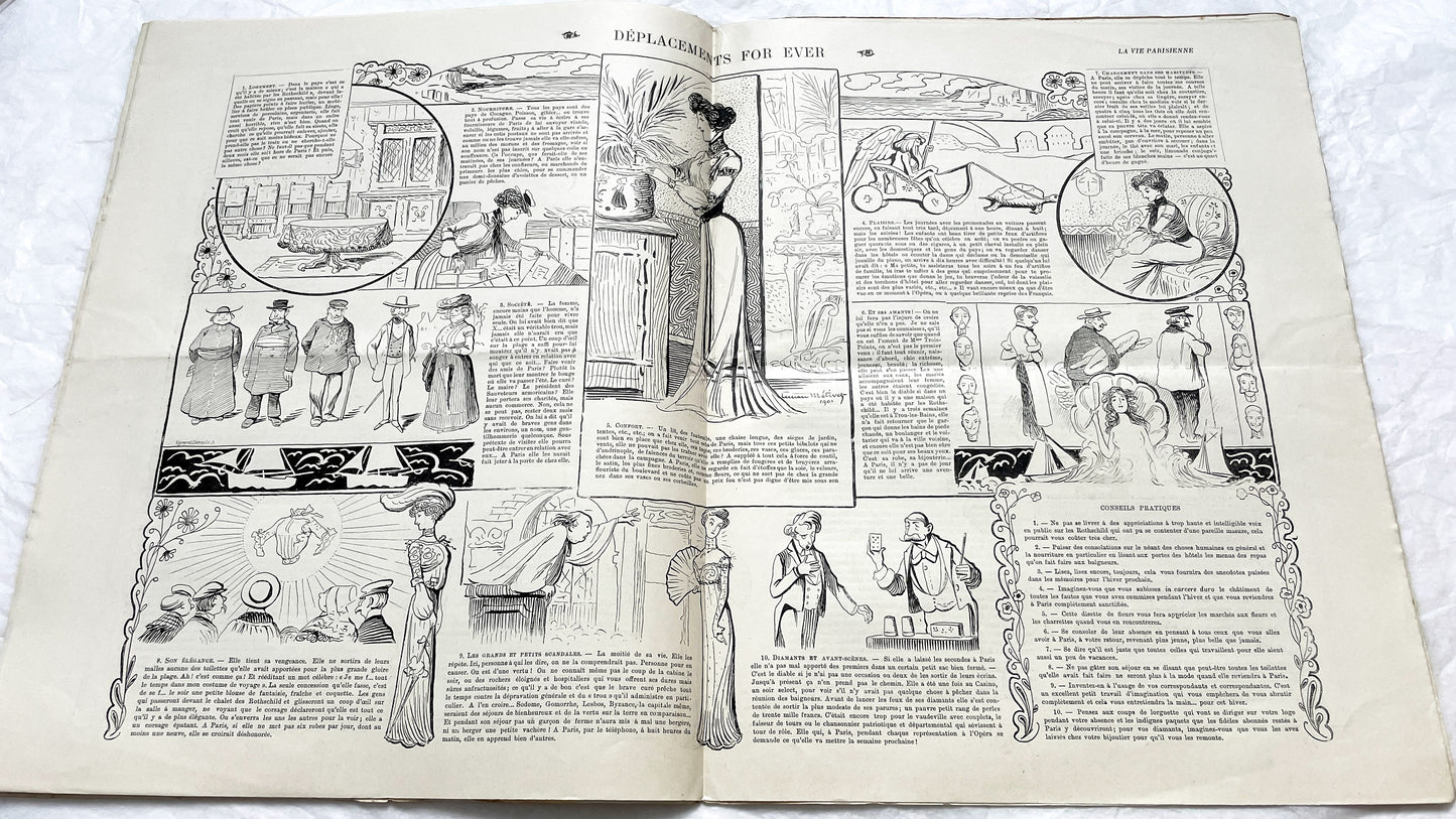 1900s - La Vie Parisienne French Illustrated Magazine - Belle Époque Satirical Journal - Paris Fashion & Art Review