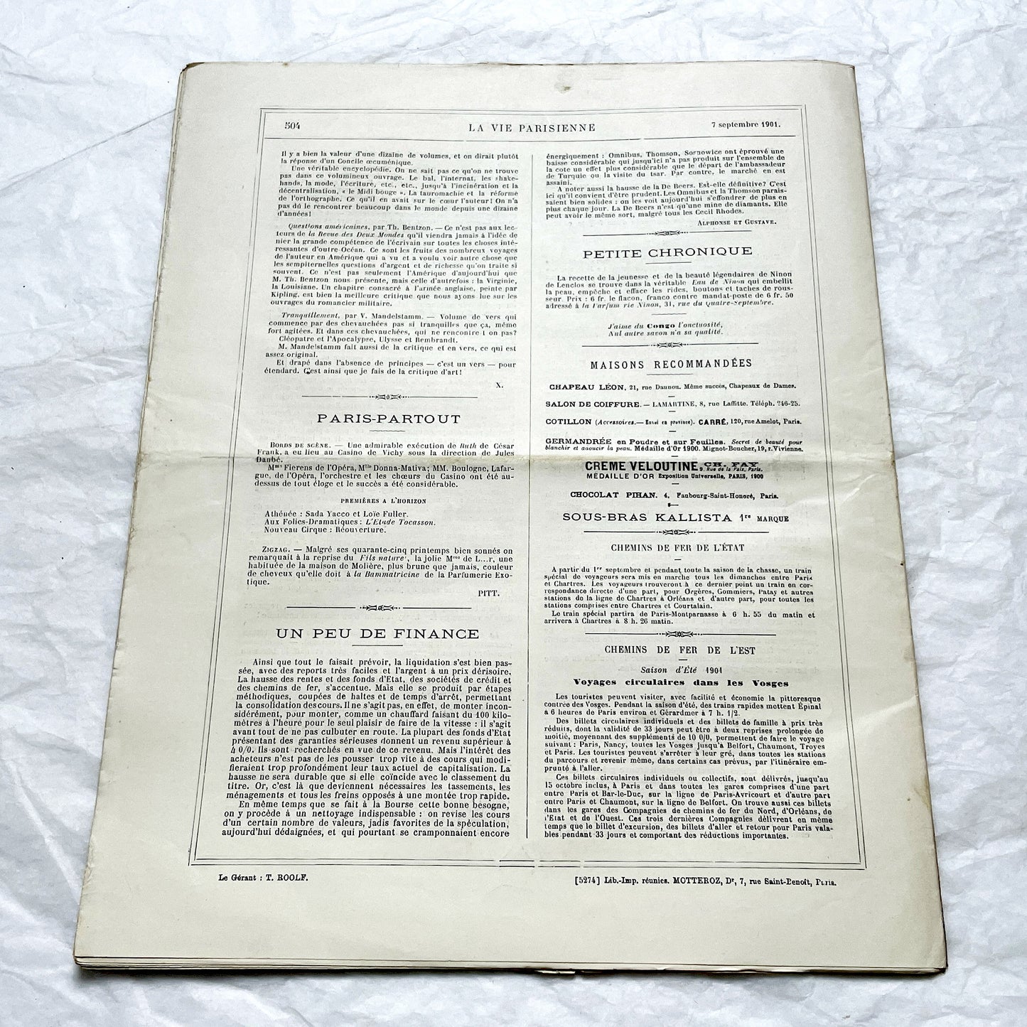 1900s - La Vie Parisienne French Illustrated Magazine - Belle Époque Satirical Journal - Paris Fashion & Art Review