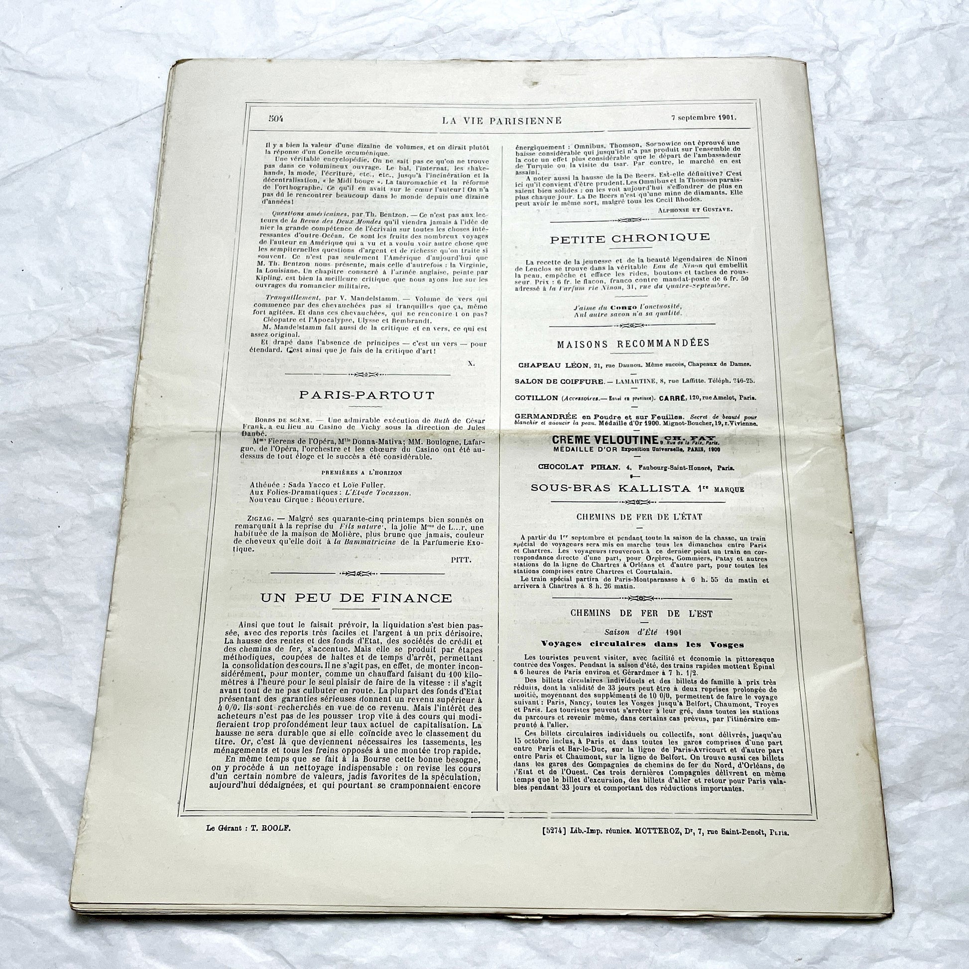 1900s - La Vie Parisienne French Illustrated Magazine - Belle Époque Satirical Journal - Paris Fashion & Art Review