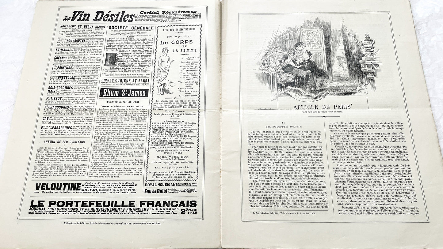 1900s - La Vie Parisienne French Illustrated Magazine - Belle Époque Satirical Journal - Paris Fashion & Art Review