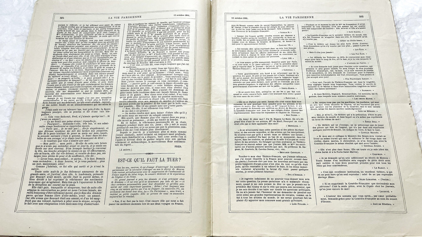 1900s - La Vie Parisienne French Illustrated Magazine - Belle Époque Satirical Journal - Paris Fashion & Art Review