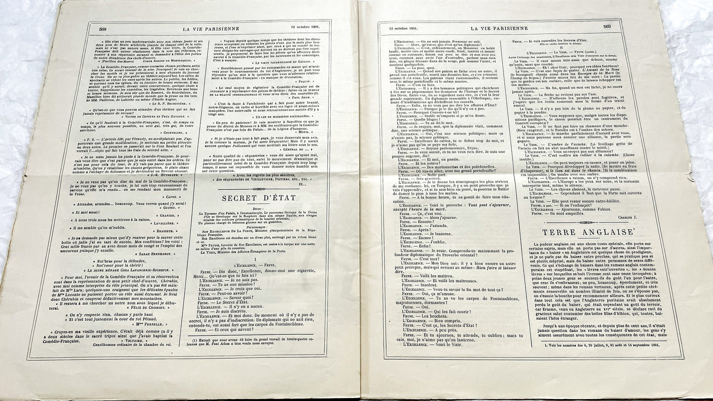 1900s - La Vie Parisienne French Illustrated Magazine - Belle Époque Satirical Journal - Paris Fashion & Art Review
