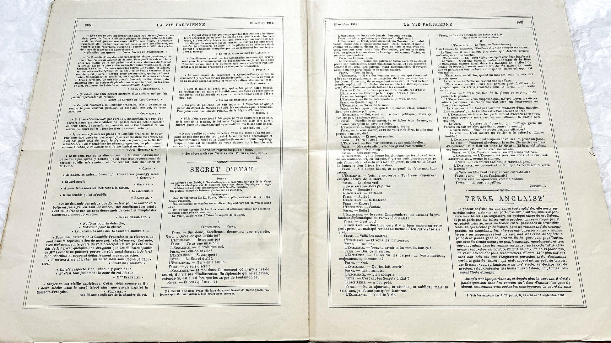 1900s - La Vie Parisienne French Illustrated Magazine - Belle Époque Satirical Journal - Paris Fashion & Art Review